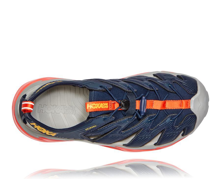 Hoka Australia One One Hopara - Mens Sandals Black/Red - QIGWN-6491